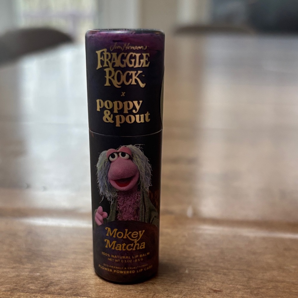 Poppy & Pout Fraggle Rock Mokey Matcha Lip Balm NEW Jim Henson